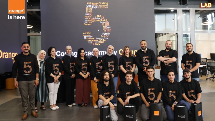 Coding Academy from Orange Jordan Organizes Programing Hackathon on its 5th Anniversary 