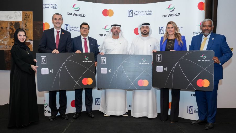 بنك الإمارات دبي الوطني ومجموعة موانئ دبي العالمية "دي بي ورلد" يطلقان بطاقة ماستركارد الائتمانية للشركات ذات العلامة التجارية المشتركة في دولة الإمارات  العربية المتحدة