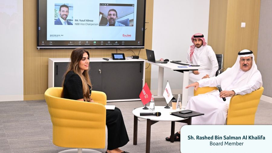 أعضاء مجلس إدارة بنك البحرين الوطني يقدمون جلسة لطلاب برنامج “EVOLVE”