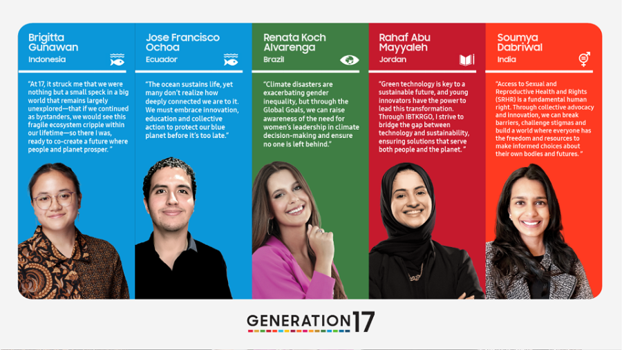 Samsung and the United Nations Development Programme Welcome Five New Young Leaders to Generation17