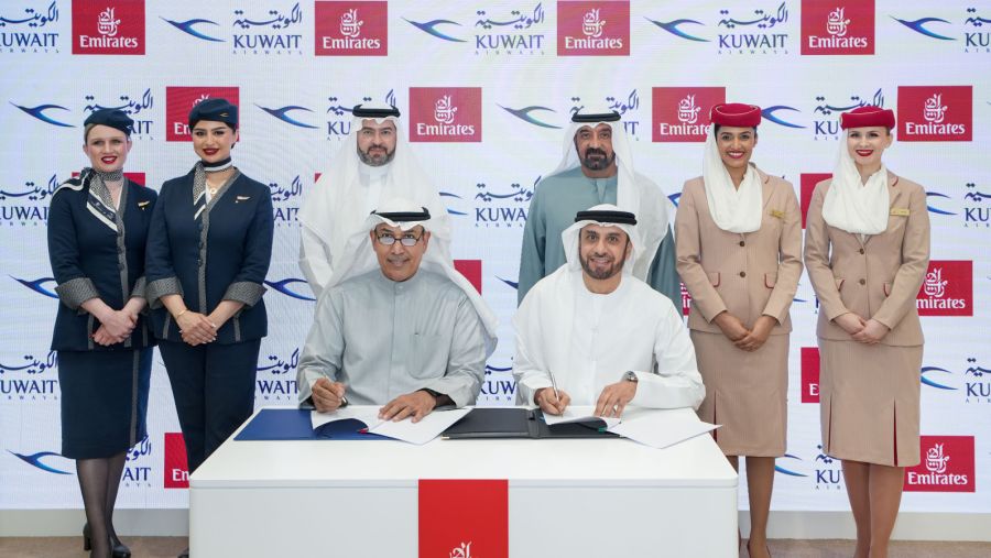 Emirates and Kuwait Airways ink interline agreement to strengthen travel options to the airline’s network