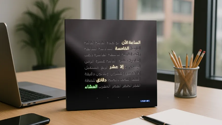 Xronos World Premieres Azan Word Clock at 2025 INDEX Dubai