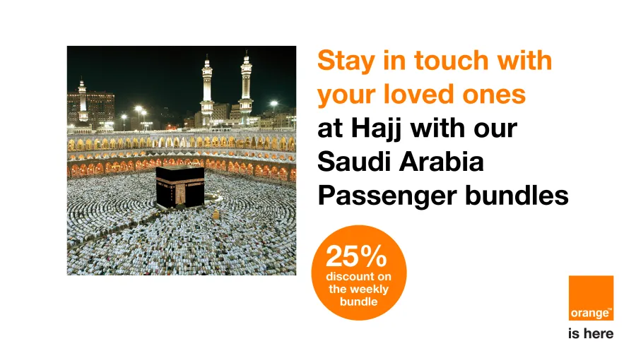 Orange Jordan Announces Updates to Saudi Passenger Roaming Bundles for Hajj Season