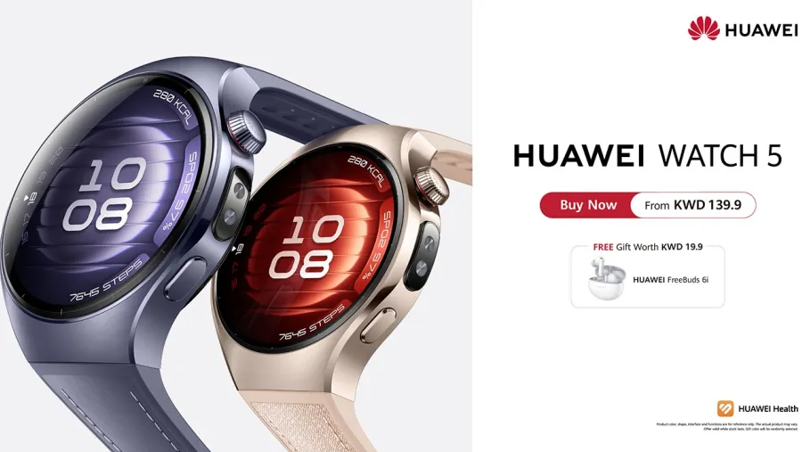 HUAWEI WATCH 5 Series Launches in Kuwait with X-TAP Sensor and Futuristic Design