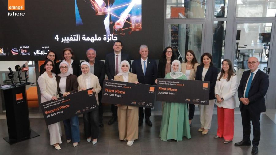 Orange Jordan announces the winners of the 2025 "Inspiring Change" Award for female entrepreneurs