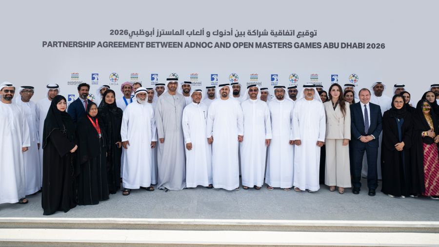 Sheikh Theyab bin Mohamed bin Zayed Al Nahyan attends official signing ceremony between Open Masters Games Abu Dhabi 2026 and ADNOC