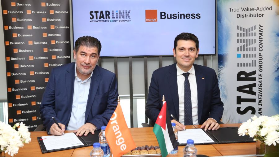 Strategic partnership agreement between Orange Jordan and StarLink, the leader in digital transformation, to provide the latest technology solutions for businesses