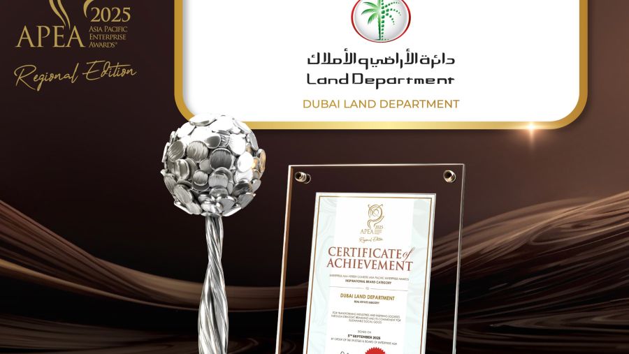 Dubai Land Department wins ‘Inspirational Brand Category’ award, reaffirming the emirate’s real estate leadership