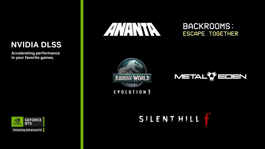 ألعاب ANANTA وBackrooms: Escape Together  وJurassic World Evolution 3  تنطلق مع دعم تقنية NVIDIA DLSS 4  