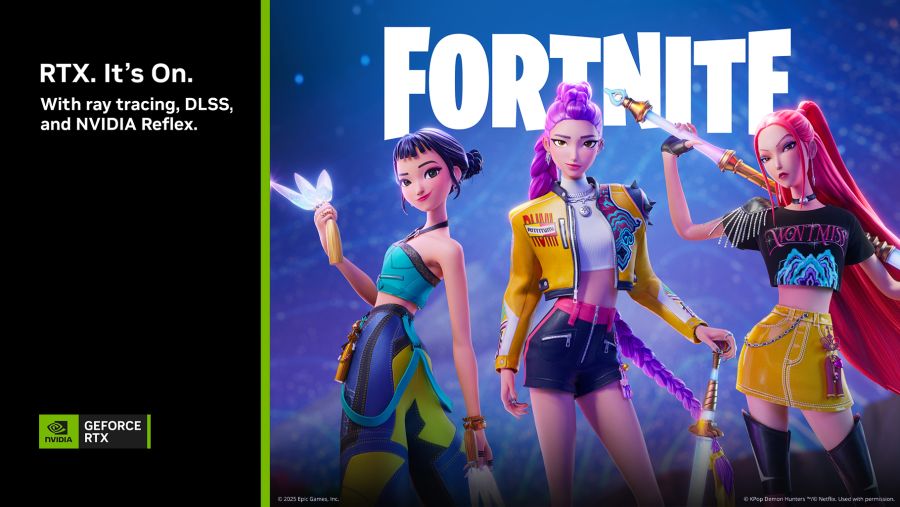 KPop Demon Hunters come to Fortnite with NVIDIA DLSS and Reflex