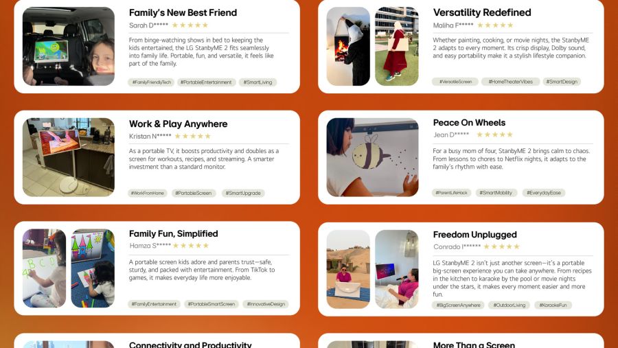 شاشة LG STANBYME 2 تجلب المرونة الفائقة إلى الإمارات العربية المتحدة