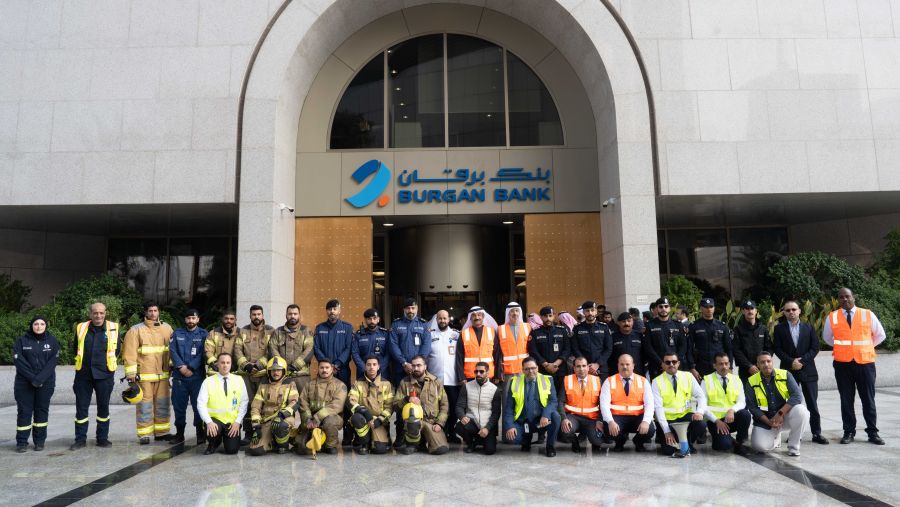 Burgan Bank Conducts an Emergency Evacuation Drill for Staff at its Head Office in Line With its CSR and ESG and Programs