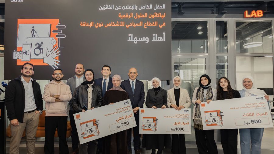 The Ministry of Tourism and Antiquities and Orange Jordan conclude the Digital Solutions in the Tourism Sector Hackathon for Persons with Disabilities and honor the winners
