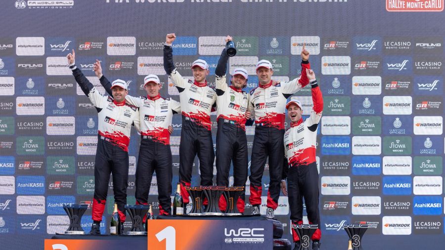 TOYOTA GAZOO Racing Claims Sweeping 1-2-3 Finish at Rallye Monte-Carlo