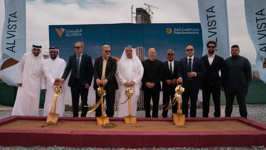 دبي للاستثمار تضع حجر الأساس لمشروع "الفيستا" متعدد الاستخدامات في ميدان وتباشر أعمال الإنشاء الرئيسية