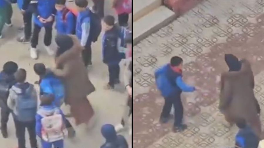 little child in a school in Algeria