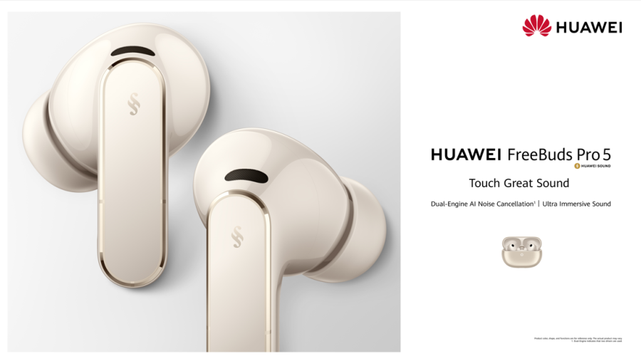 إطلاق سماعات HUAWEI FreeBuds Pro 5 مع تقنية متطورة لإلغاء الضوضاء بمشغلين مزدوجين وصوت عالي الدقة