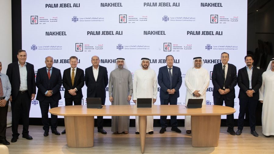"نخيل" تُرسي عقدين بقيمة تتجاوز 3.5 مليار درهم لبناء 544 فيلا في "نخلة جبل علي" بدبي