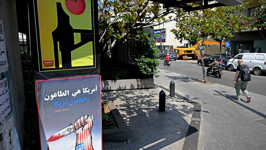 Hezbollah posters in Beirut