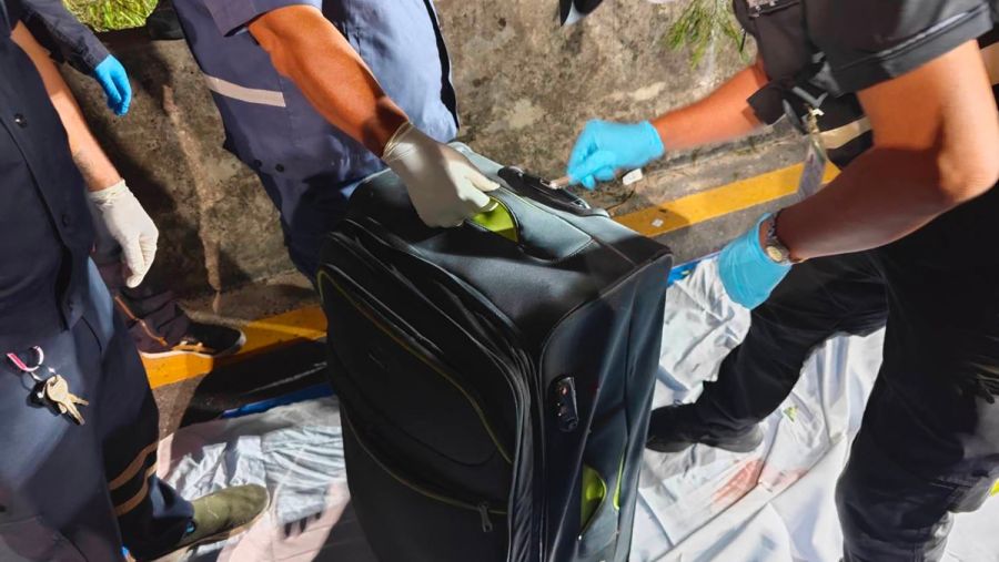Suitcase where the body was hidden