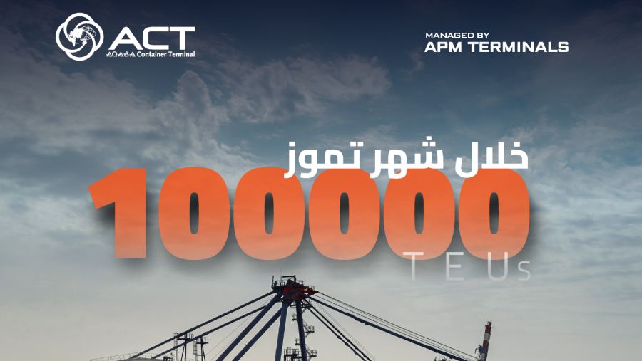Aqaba Container Terminal Handles Record 101,900 TEUs in July 2026