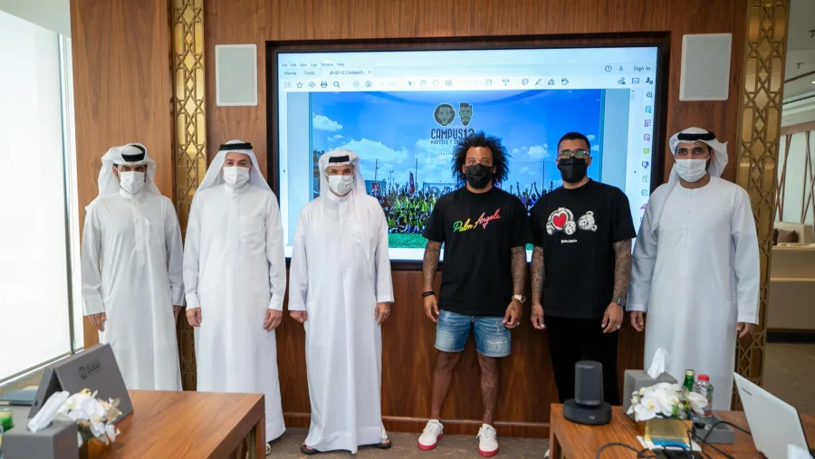 Real Madrid Ace Marcelo Visits Dubai Sports Council, Discusses Starting Projects in Dubai