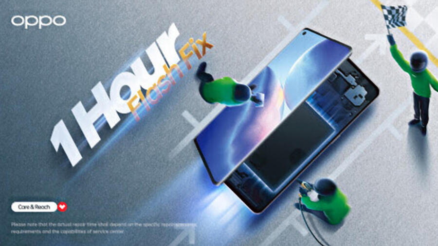 OPPO Further Strengthens Its 1 Hour Flash Fix Service