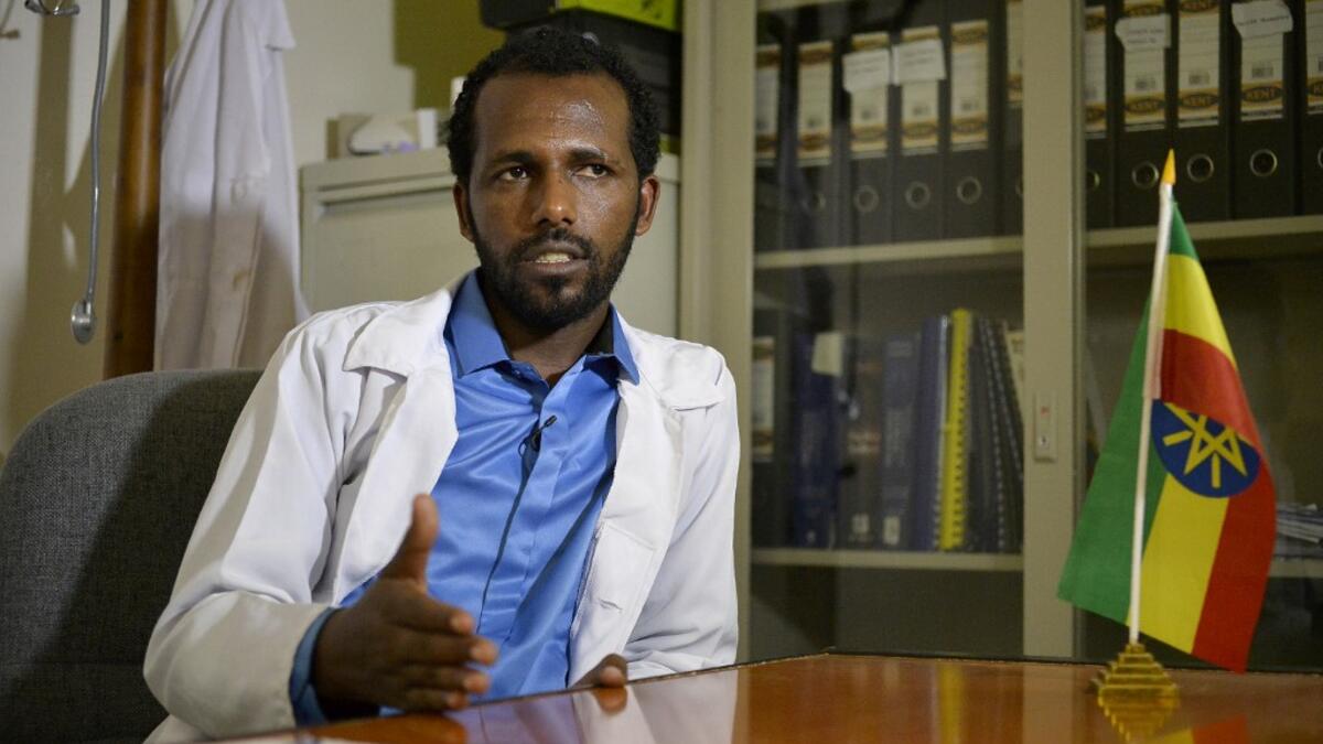 Welday Hagos, director of the Substance Rehabilitation Centre, the only facility in Ethiopia that offers long-term drug and alcohol addiction treatment, gives an interview to AFP in Mekele on July 4, 2019. MICHAEL TEWELDE / AFP