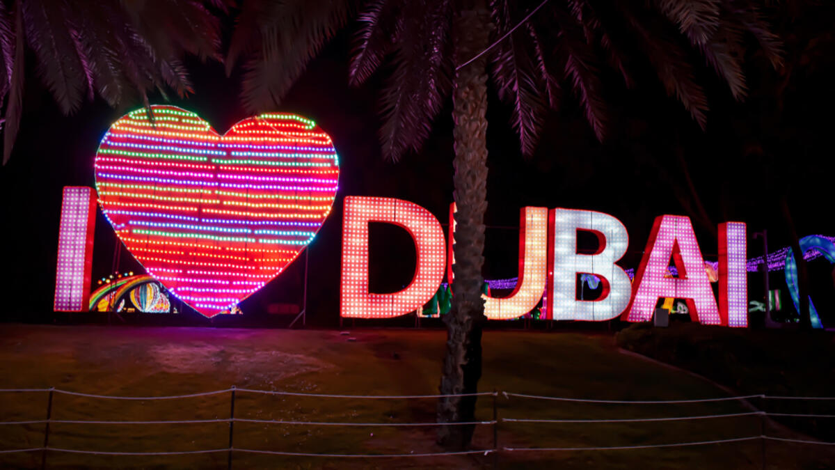 Dubai glow garden. It’s one of the famous spots to visit in UAE. (Shutterstock/ File Photo)
