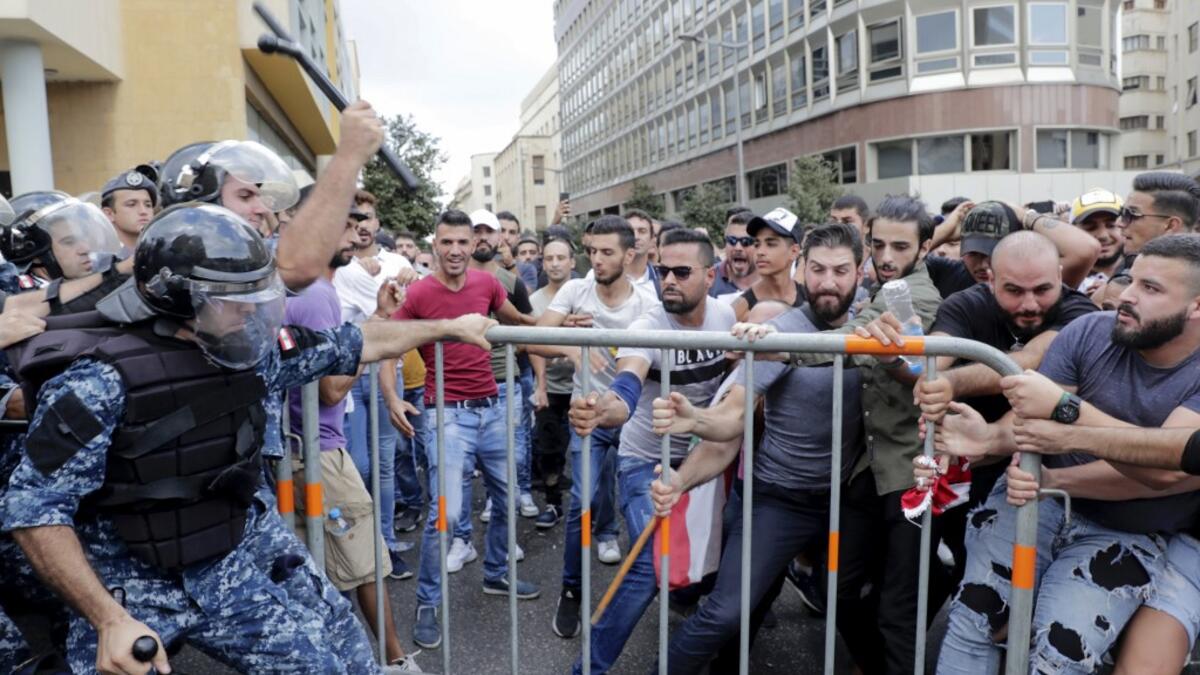 Lebanese protested in the capital over increasingly difficult living conditions, amid fears of a dollar shortage and possible price hikes. ANWAR AMRO / AFP