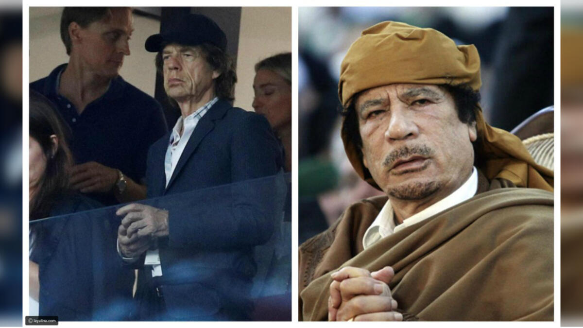 Muammar Al Gathafi With His Lookalike