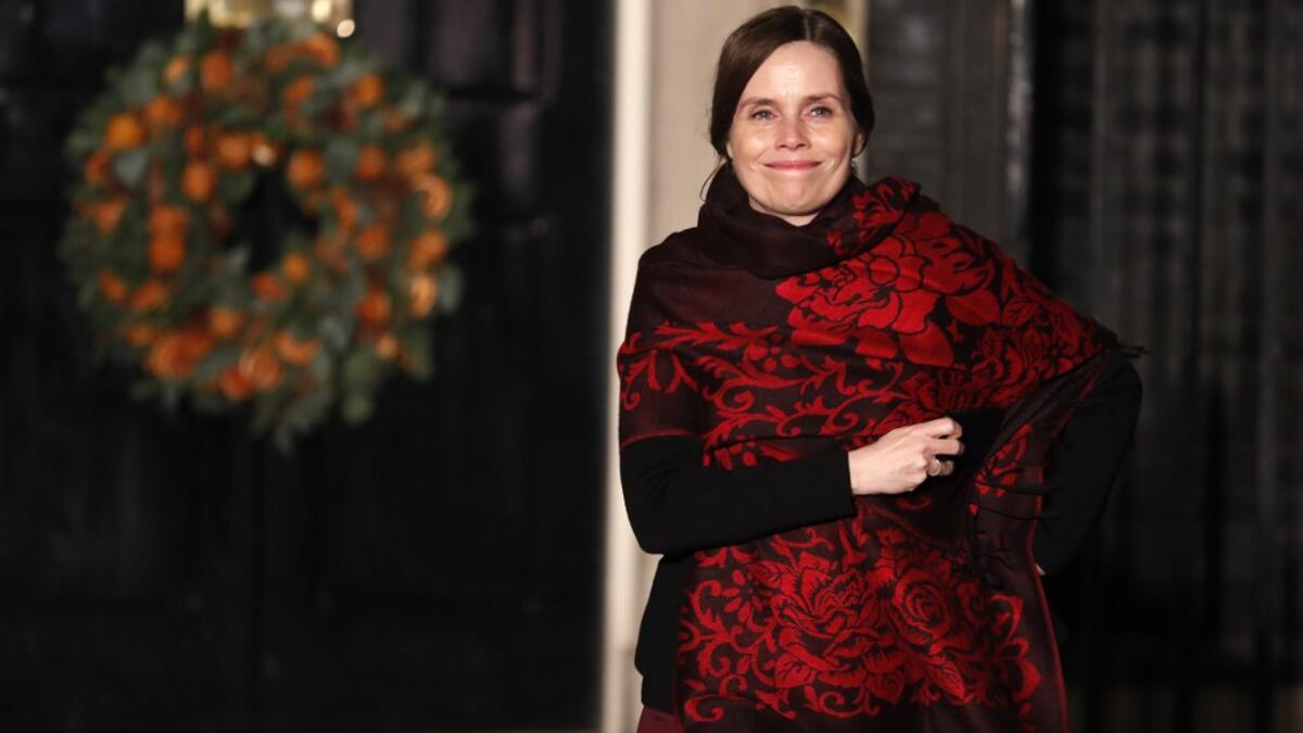Iceland's Prime Minister Katrin Jakobsdottir leaves 10 Downing Street in central London on December 3, 2019 after attending a reception hosted by Britain's Prime Minister Boris Johnson ahead of the NATO alliance summit. NATO leaders gather Tuesday for a summit to mark the alliance's 70th anniversary but with leaders feuding and name-calling over money and strategy, the mood is far from festive. Alastair Grant / AFP