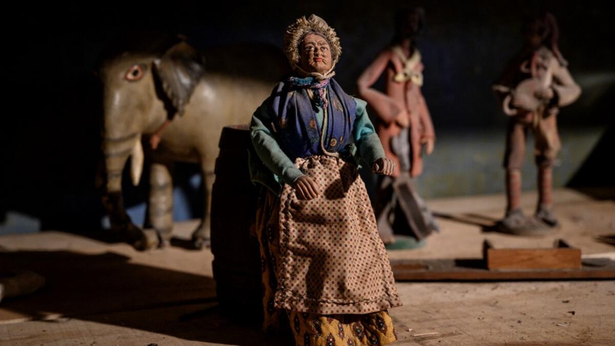 Nativity figures ready to be positioned are pictured for the "Presepio of Cavallermaggiore", a 300sqm Christmas Nativity crib in the Oratorio San Michele, are pictured at its 43rd edition on December 20, 2019 in Cavallermaggiore, near Cuneo, Northwestern Italy. The "Presepio" is made by ten volunteers who every year spend 3 months to build a new edition with hundreds of figures. MARCO BERTORELLO / AFP