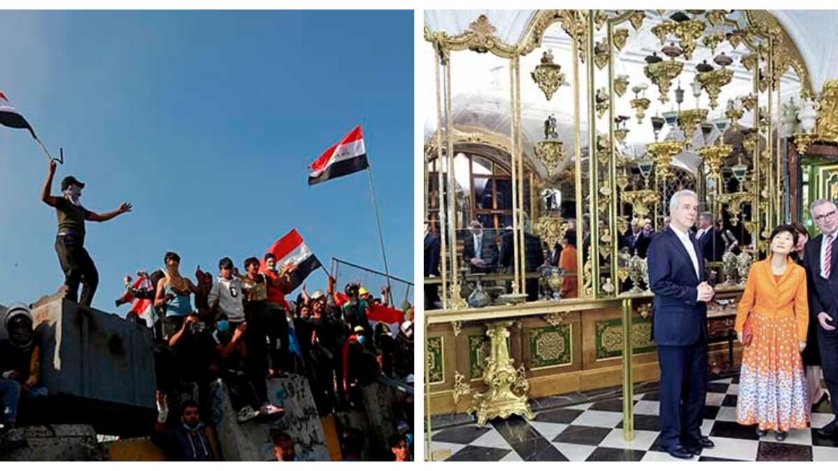 نوفمبر: ارتفع عدد قتلى المظاهرات التي خرجت في العراق احتجاجًا على الأوضاع الاقتصادية المتردية وتنديدًا بالتدخل الإيراني بالشؤون المحلية إلى 319، تمكن لصوص من اقتحام أحد أشهر متاحف ألمانيا وسرقة مجوهرات وتحف فنية تاريخية تقدر قيمتها بنحو مليار يورو، وهي أكبر عملية سرقة في ألمانيا بعد الحرب العالمية الثانية.