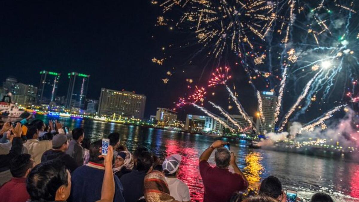 Massive fireworks shows to mark UAE National Day. (Twitter)