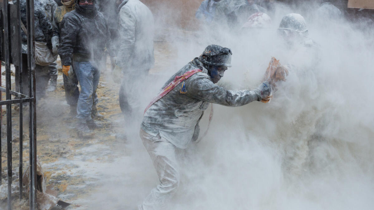 Traditional winter festival and masquerade Els Enfarinats. Ibi, Spain (shutterstock)