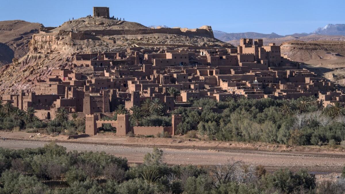 This picture taken on January 27, 2020 shows a view of the Kasbah (ancient fortress) of Ait-Ben-Haddou, where scenes depicting the fictional city of Yunkai from the hit HBO television series "Game of Thrones" were filmed. FADEL SENNA / AFP