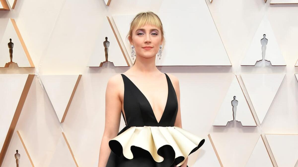 Saoirse Ronan in a custom Gucci gown