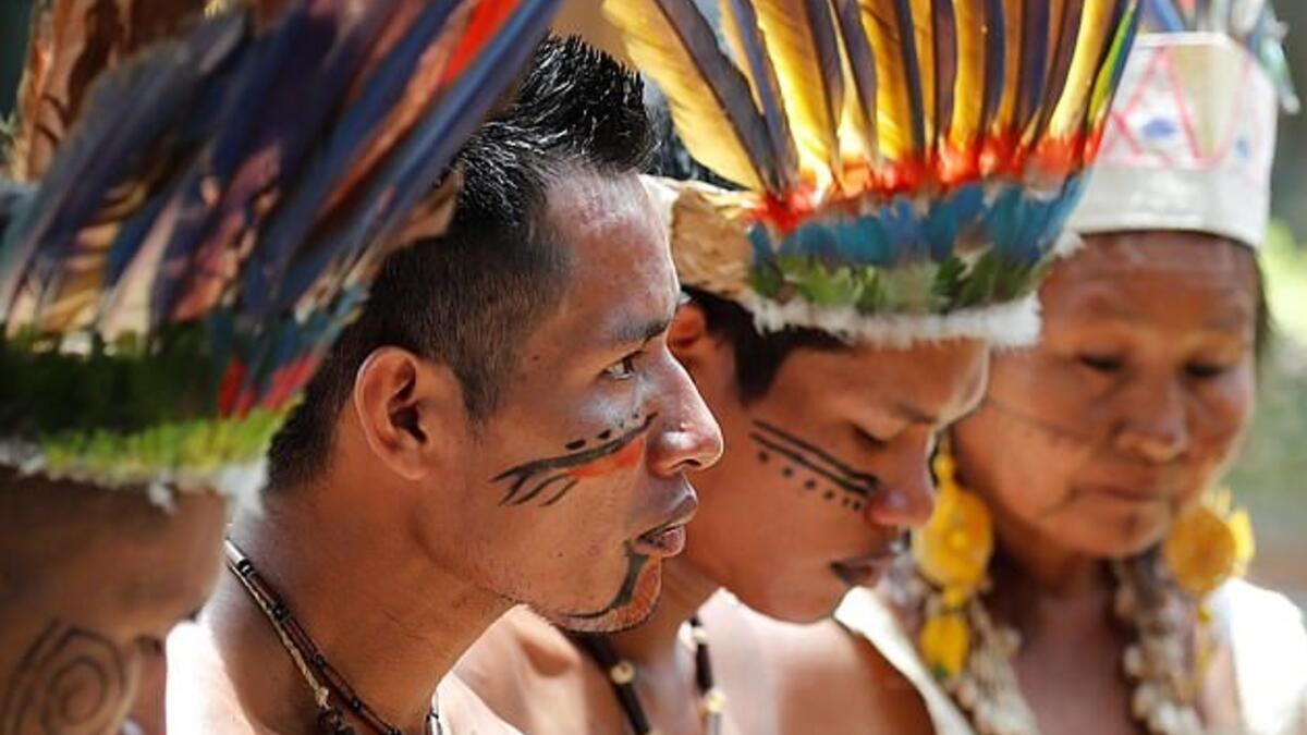 The doctor, who has not been named, had returned from vacation on March 18 to work with the Tikunas (pictured), a tribe of more than 30,000 people who live in the upper Amazon near the borders with Colombia and Peru (Shutterstock)