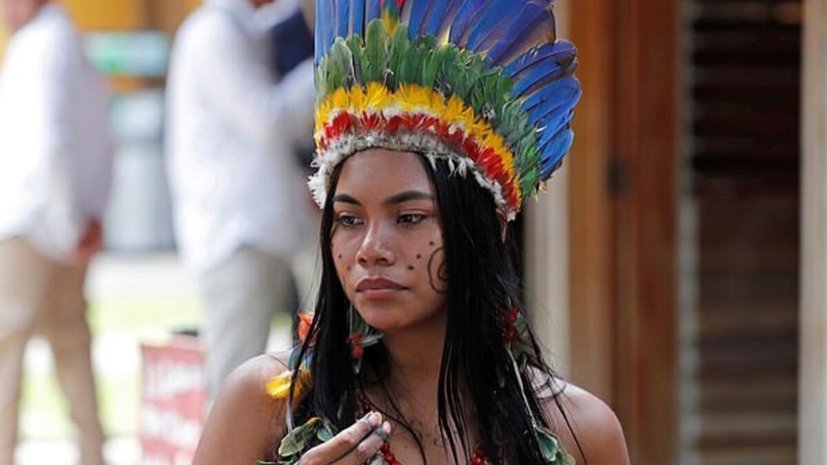 The doctor's infection is the first confirmed case of the virus directly present in an indigenous village. Pictured: a woman from the Tikuna tribe (Shutterstock)