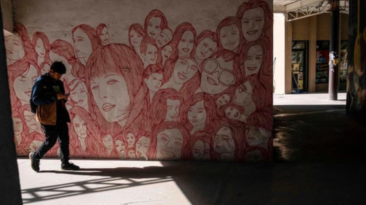 Otay campus during A Day Without Women at the autonomous University of Baja California in Tijuana, Mexico. Photograph: Guillermo Arias/AFP