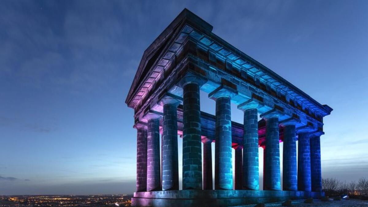 The Penshaw Monument, officially The Earl of Durham's Monument, was built in 1844 on Penshaw Hill between the districts of Washington and Houghton-le-Spring, now within the City of Sunderland, North East England. (Twitter)