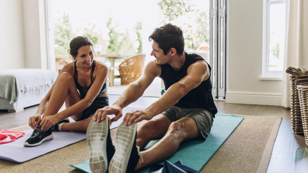Exercise! It might not be the same as your routine workout but there’s plenty of options and workouts that are being streamed to do from home (Shutterstock)
