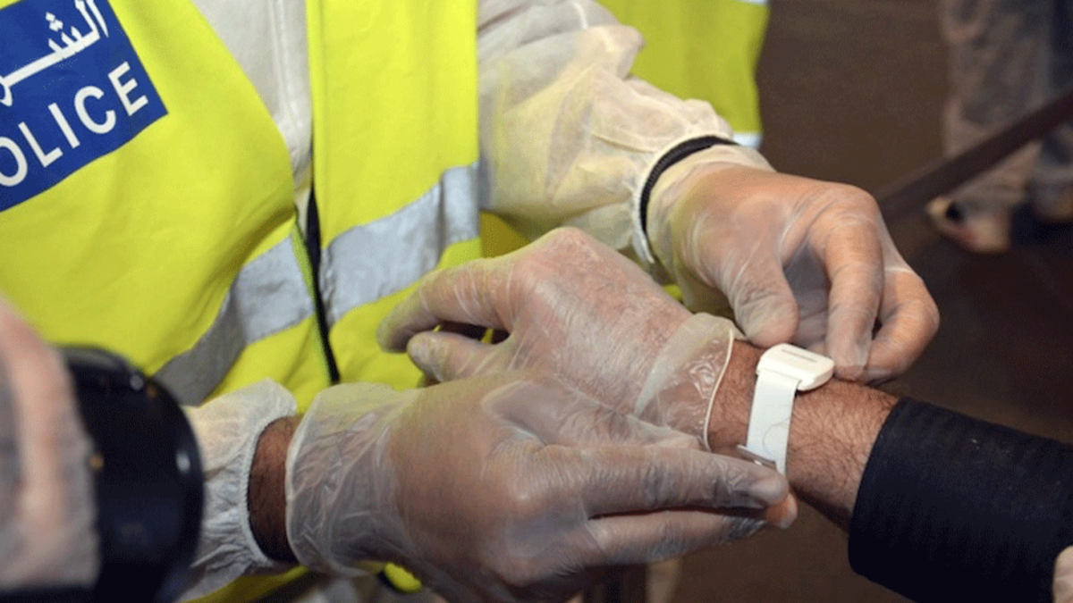 E-bracelets to track COVID-19 active cases