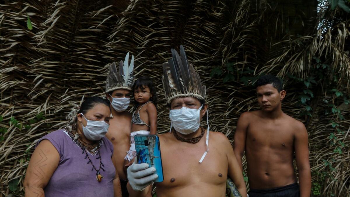 The Brazilian state of Amazonas, home to most of the country's indigenous people, is one of the regions worst affected by the pandemic, with more than 500 deaths to date according to the health ministry. RICARDO OLIVEIRA / AFP