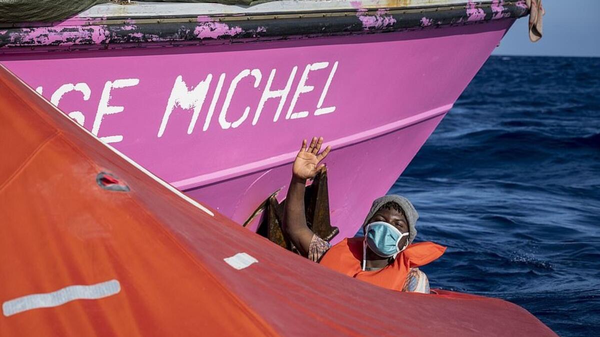 The Sea-Watch 4 vessel  has a clinic and has already rescued 201 migrants onboard and is itself still in search of a host port (AFP)