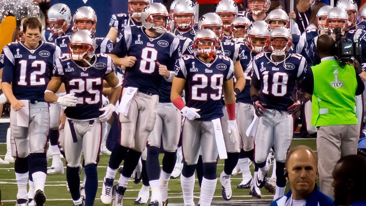 7- نيو إنغلاند باتريوتس (كرة القدم الأميركية) بقيمة 4.1 مليار دولار.