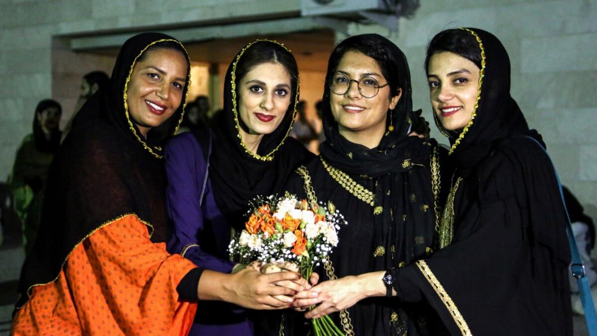 The all-women band "Dingo" -- which in the local dialect refers to the first wobbly steps of infants as they learn to walk -- was formed in late 2016, but their performance in April 2019 was only the second time that they had been able to play to a mixed audience at the festival in Bandar Abbas. ATTA KENARE / AFP