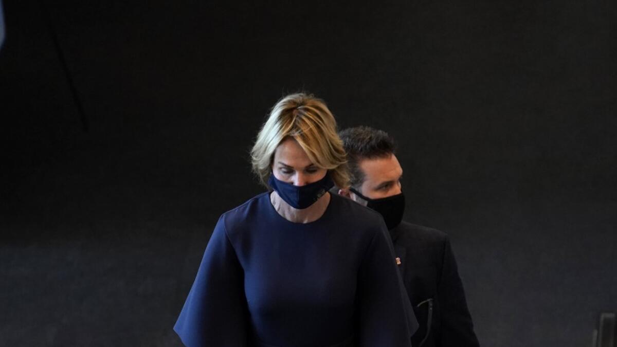 Kelly Dawn Craft, United States Ambassador to the United Nations arrives at the United Nations September 22, 2020 for the 75th General Assembly of the United Nations which is mostly virtual due to the covid-19 pandemic in New York. UN Secretary-General Antonio Guterres urged the world to prevent a Cold War between the United States and China and halt conflicts so it can focus on the covid-19 pandemic. TIMOTHY A. CLARY / AFP