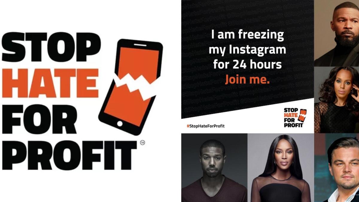 أعلن مجموعة من المشاهير تجميد حساباتهم على "فيسبوك" و"إنستغرام" لمدة 24 ساعة من ضمنهم "ليوناردو ديكابريو" و" نعومي كامبل" و"ساشا بارون كوهين".